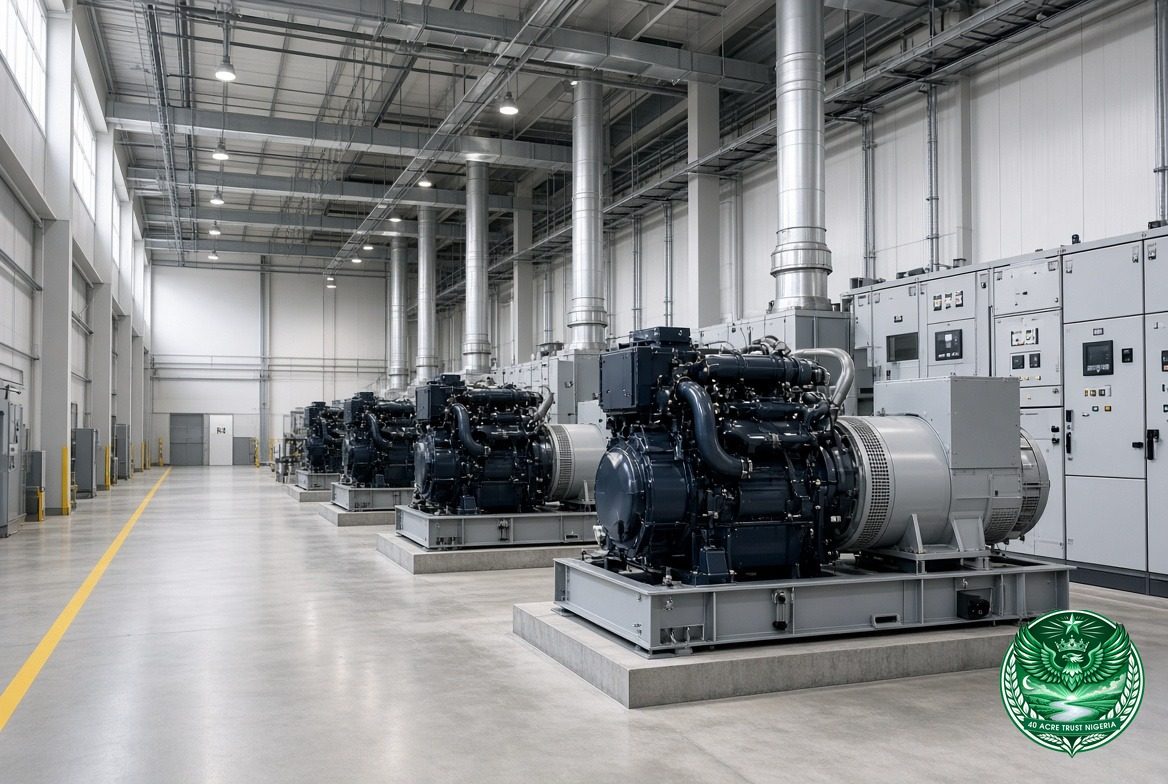 Concept rendering of an engine hall with gas generator sets