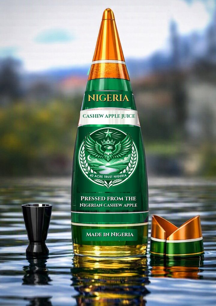 Nigeria Cashew Apple Juice bottle, packaging concept